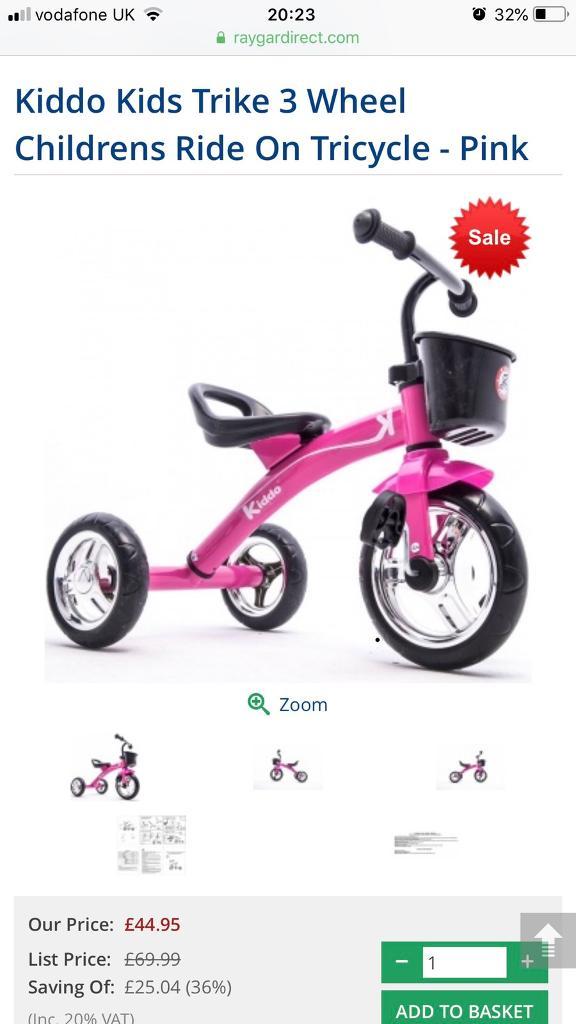 kiddo trike pink